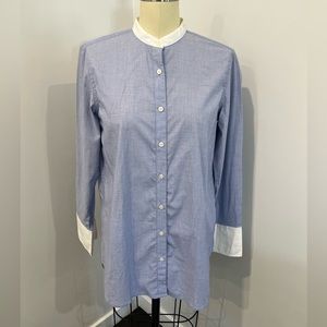 Banana Republic Pinstripe Button Down Tunic